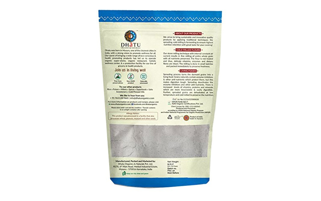 Dhatu Certified Organic Sprouted & Cold Milled - Sprouted Mix Pulse Flour   Pack  500 grams